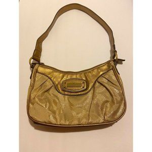 Rosetti Womens Hobo Shoulder Bag Gold Geometric